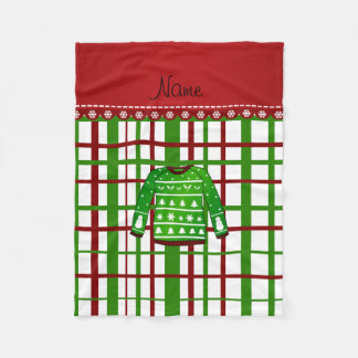 Individuelle Name grün hässliche Weihnachtspulli k Fleecedecke