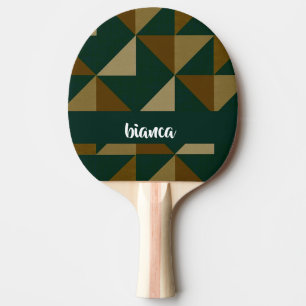 Individuelle Name, grün und braun Tischtennis Schläger