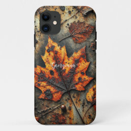 Individuelle Name Grungy Autumnal Industrielle Blä Case-Mate iPhone Hülle