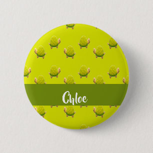 Individuelle Name-Grünschildkröten Button