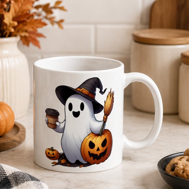 Individuelle Name Halloween-Geist-Kaffee-Tasse Kaffeetasse (Von Creator hochgeladen)