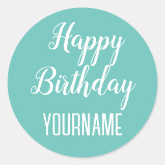 Individuelle Name Happy Birthday Party Runder Aufkleber