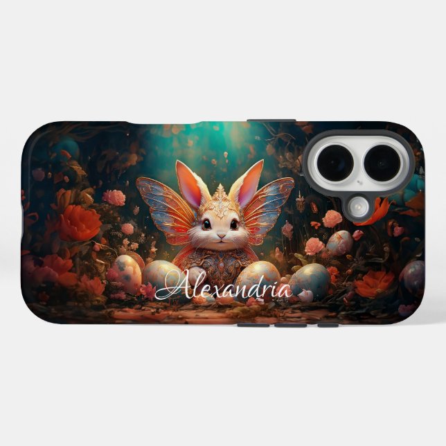 Individuelle Name Happy Osterfest Bunny mit Ostere Case-Mate iPhone Hülle (Rückseite (Horizontal))