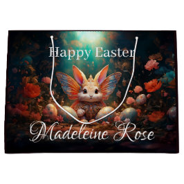 Individuelle Name Happy Osterfest Bunny mit Ostere Große Geschenktüte