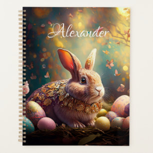 Individuelle Name Happy Osterfest Bunny mit Ostere Planer