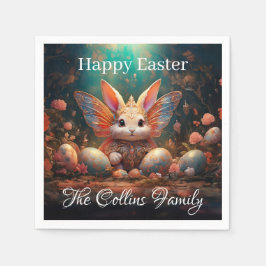 Individuelle Name Happy Osterfest Bunny mit Ostere Serviette