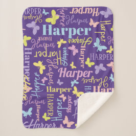 Individuelle Name Harper lila Sherpadecke