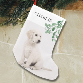 Individuelle Name Haustier Hund Foto Weihnachtsfei Kleiner Weihnachtsstrumpf