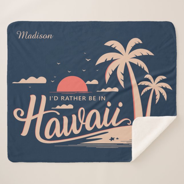 Individuelle Name Hawaii Sherpadecke (Vorderseite (Horizontal))