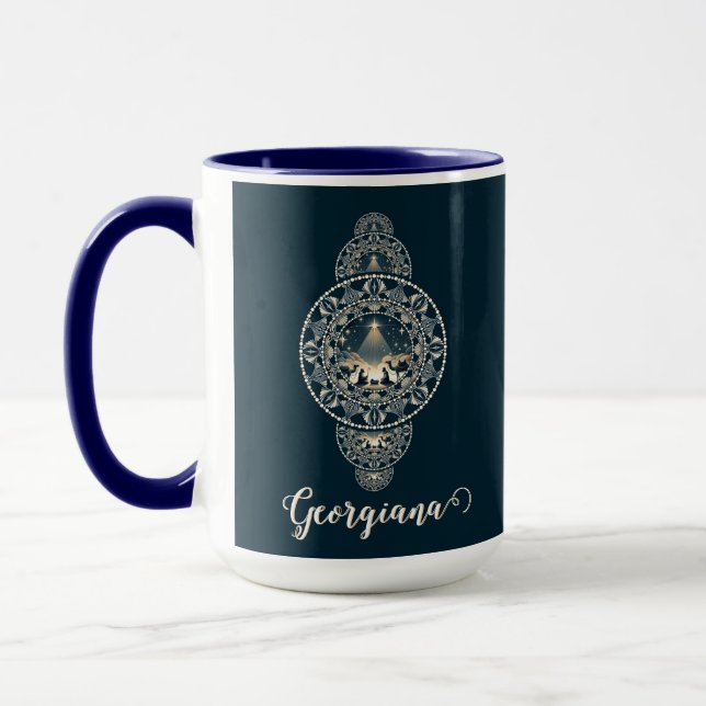 Individuelle Name Heiliger Star des Wunders Orname Tasse (Links)