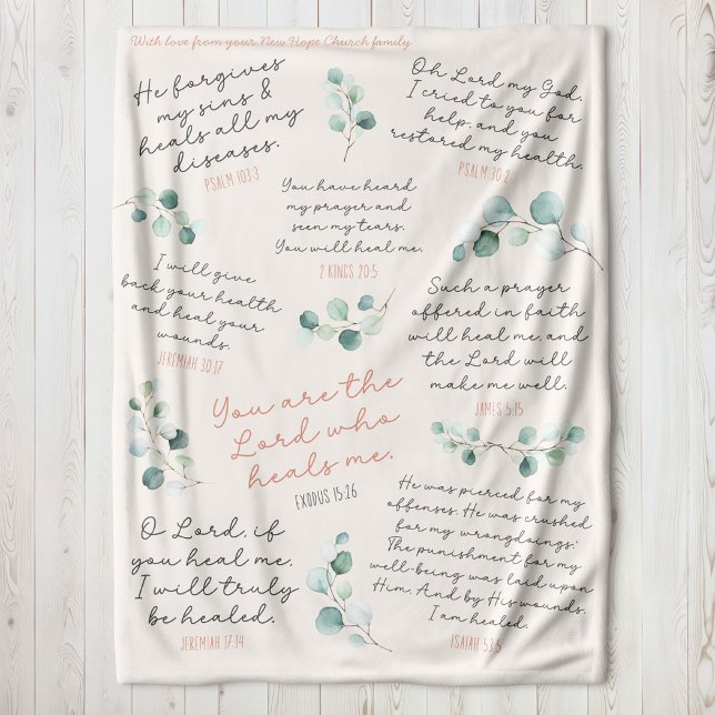 Individuelle Name Heilung Schriften Gebet Geschenk Sherpadecke (Comforting gift for someone in need of healing scriptures faith custom Christian gift sherpa blanket)
