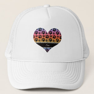 Individuelle Name heller Regenbogen Glitzer schwar Truckerkappe