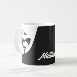 Individuelle Name Hello Black and White Golf Kaffeetasse