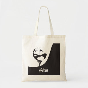 Individuelle Name Hello Black and White Golf Tragetasche