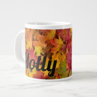Individuelle Name Herbst Herbstlaub Kaffeebecher