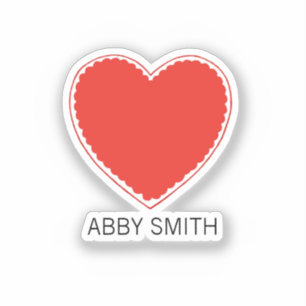 Individuelle Name Herz Kid Wasser Flasche Vinyl Aufkleber