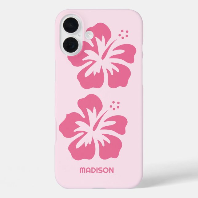 Individuelle Name Hibiskus Case-Mate iPhone Hülle (Rückseite)