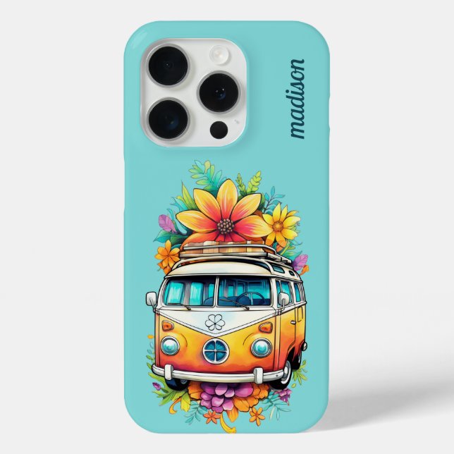 Individuelle Name Hippie Van Case-Mate iPhone Hülle (Rückseite)