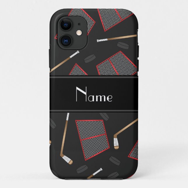 Individuelle Name-Hockeyschläger Case-Mate iPhone Hülle (Rückseite)