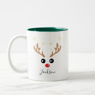 Individuelle Name Holiday Tasse for Boys - Rentier