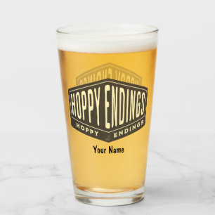 Individuelle Name Hoppy Ending Funny Pint Beer Gla Glas