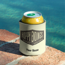 Individuelle Name Hoppy Endings Bierflasche Cooler Dosenkühler