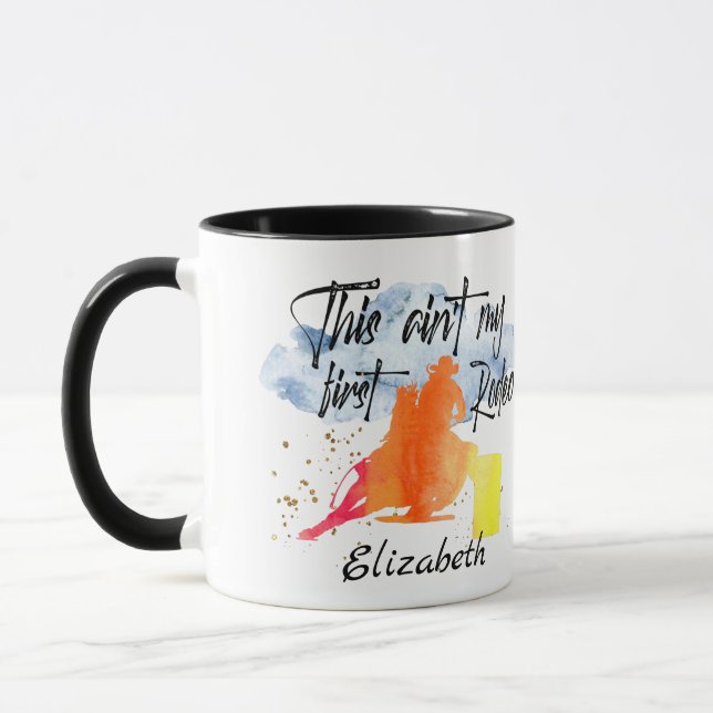 Individuelle Name Horse Cowgirl Colorful Tasse (Links)