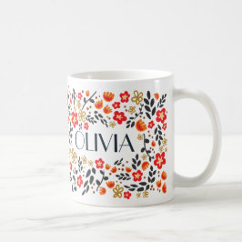 Individuelle Name Hübsch Blütenrot-farbig Girl Tas Tasse