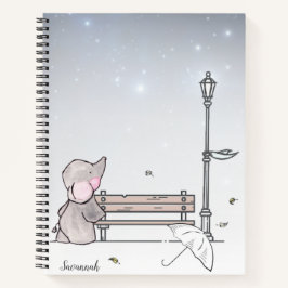 Individuelle Name Hübsch Elefant farbenfroh Notizbuch