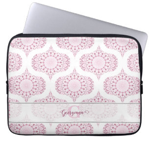 Individuelle Name Hübsch Pink 70er Confetti Lace M Laptopschutzhülle