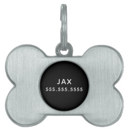 Individuelle Name-Hund mit schwarzem Minimalwert Tiermarke