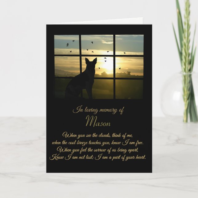 Individuelle Name Hunde Sympathiekarte Karte (Vorderseite)