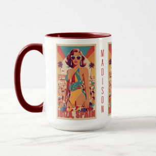 Individuelle Name Ibiza, Spanien Reiseplakat Tasse