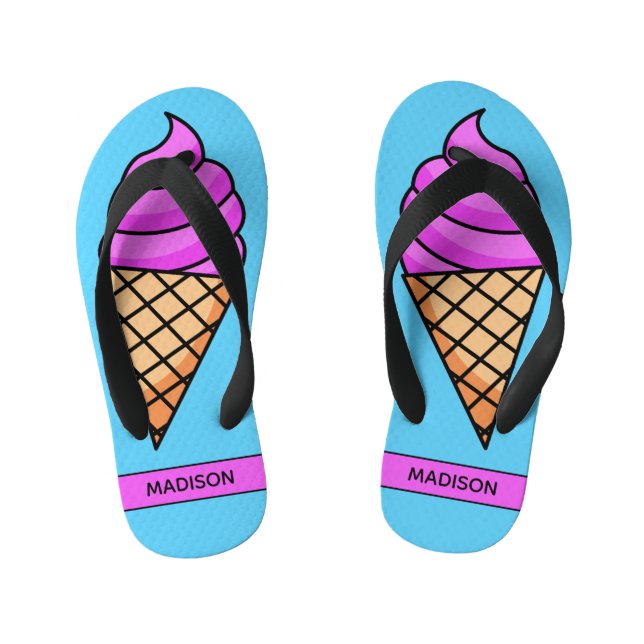 Individuelle Name Ice Cream Flip Flops (Fußbett)