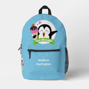 Individuelle Name Ice Cream Pinguin Bedruckter Rucksack