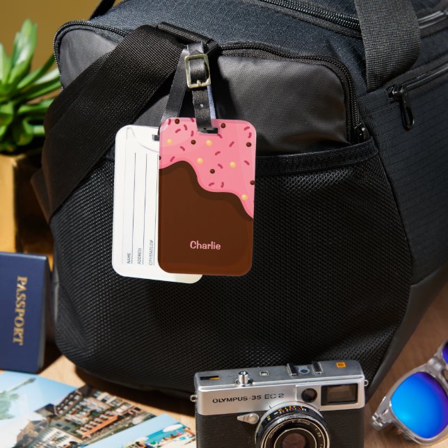 Individuelle Name Ice Cream Popsicle Gepäckanhänger (Vorderseite & Rückseite)