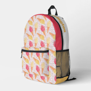 Individuelle Name Ice Creme Muster Bedruckter Rucksack