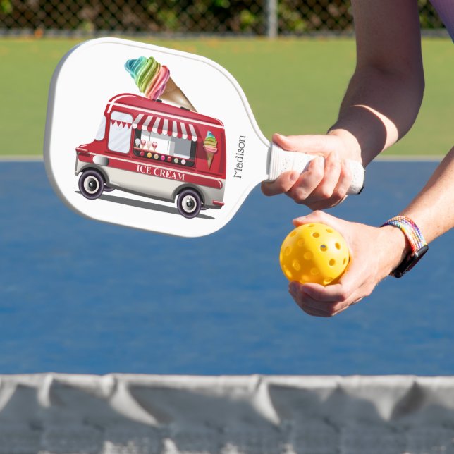 Individuelle Name Ice Creme Truck Pickleball Schläger (InSitu)
