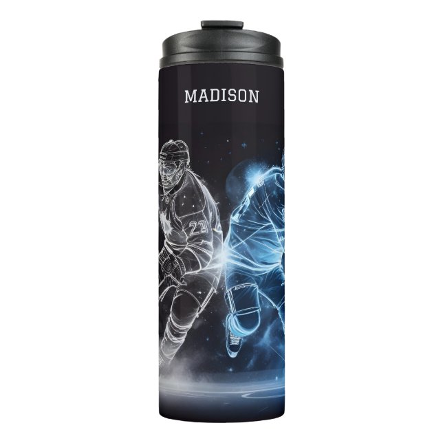 Individuelle Name Ice Hockey Thermosbecher (Vorderseite)