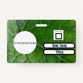 Individuelle Name Image Employee (Grüne Leaf Detai Ausweis