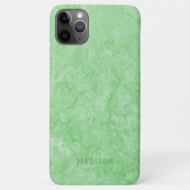Individuelle Name Imitate Green Marble Telefongehä Case-Mate iPhone Hülle (Rückseite)
