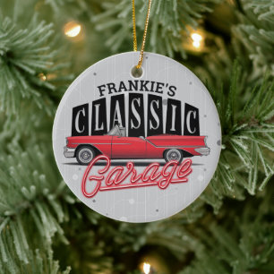 Individuelle Name Imitate Neon 1950er Jahre Classi Keramik Ornament