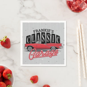Individuelle Name Imitate Neon 1950er Jahre Classi Serviette