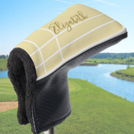 Individuelle Name in Gelbtönen Golf Headcover