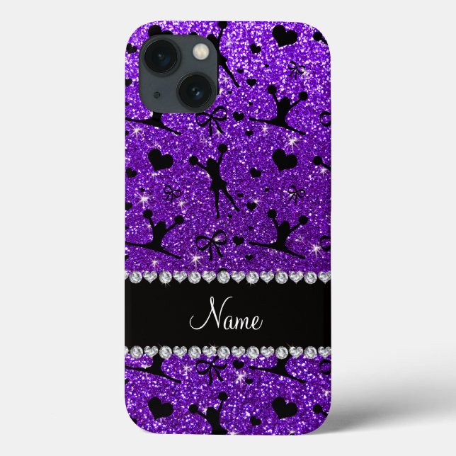 Individuelle Name Indigo lila Glitzer Chefin Case-Mate iPhone Hülle (Rückseite)