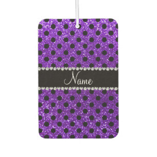 Individuelle Name indigo lila Glitzer schwarze Pol Autolufterfrischer