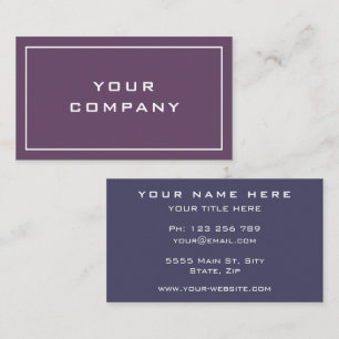 Individuelle Name Info Business Card - Farben ausw Visitenkarte