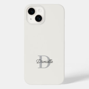 Individuelle Name Initial Monogram Modernes Minima Case-Mate iPhone 14 Hülle