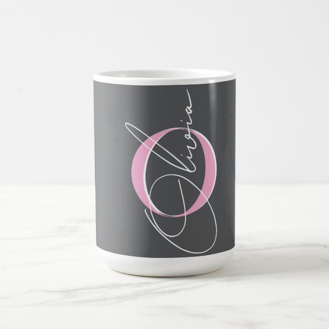 Individuelle Name-Initialen Girl Kaffeetasse (Mittel)