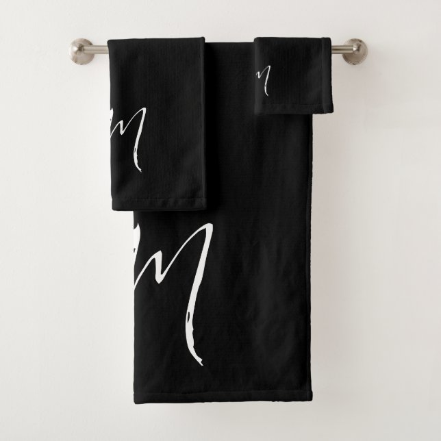 Individuelle Name Initialen personalisiert zwei Bu Badhandtuch Set (Insitu)
